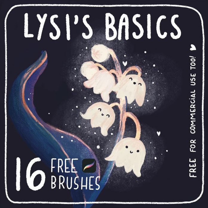 Lysi’s Basics 基础笔刷 - Procreate笔刷预览效果